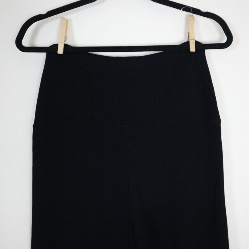 Stella McCartney IT 42 US 6/8 High Rise Compact Knit Wide Leg Crop Pants Black - Picture 7 of 10